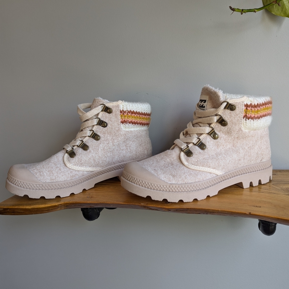 Women's Cream Ankle Boots